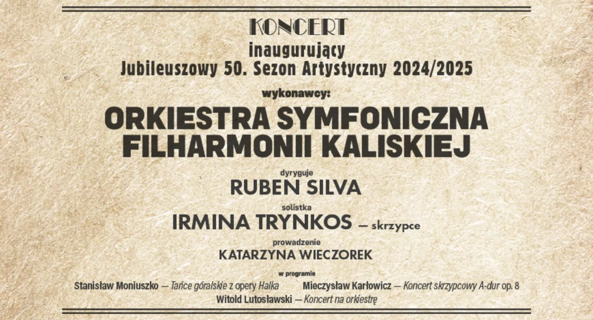 Koncerty, Wielkie święto muzyki Filharmonii Kaliskiej! Jubileuszowy koncert inauguracyjny - zdjęcie, fotografia