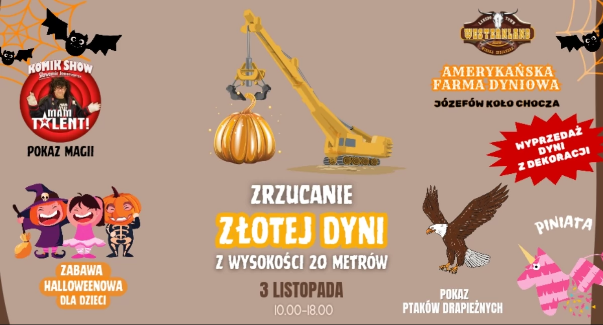 Atrakcje i Ciekawostki, ZŁOTA DYNIA spadnie wysokości metrów! Westernland zaprasza - zdjęcie, fotografia
