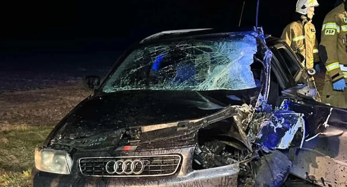 Pożary - interwencje Straży Pożarnej, Wypadek pożary fajerwerków minęła sylwestrowa Kaliszu - zdjęcie, fotografia