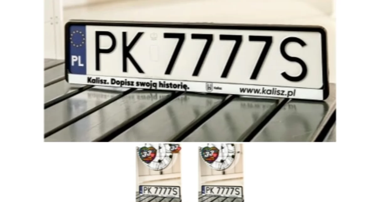 Atrakcje i Ciekawostki, Zgadnij wylicytowano tablicę rejstracyjną PK7777S którą wystawił prezydent Kalisza - zdjęcie, fotografia
