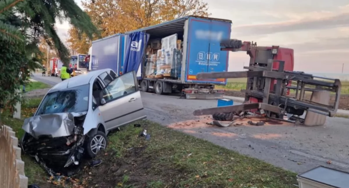 Wypadki drogowe, Kaliszu powiecie rośnie liczba wypadków kolizji drogowych - zdjęcie, fotografia