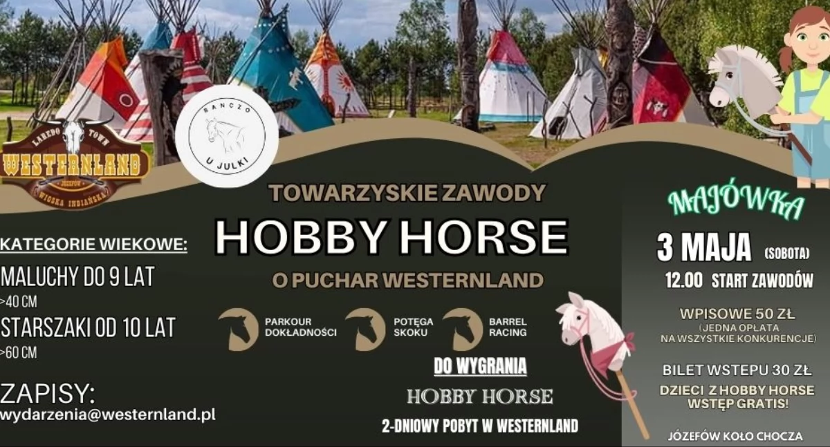 Atrakcje i Ciekawostki, Towarzyskie zawody Hobby Horse Puchar Westernland - zdjęcie, fotografia