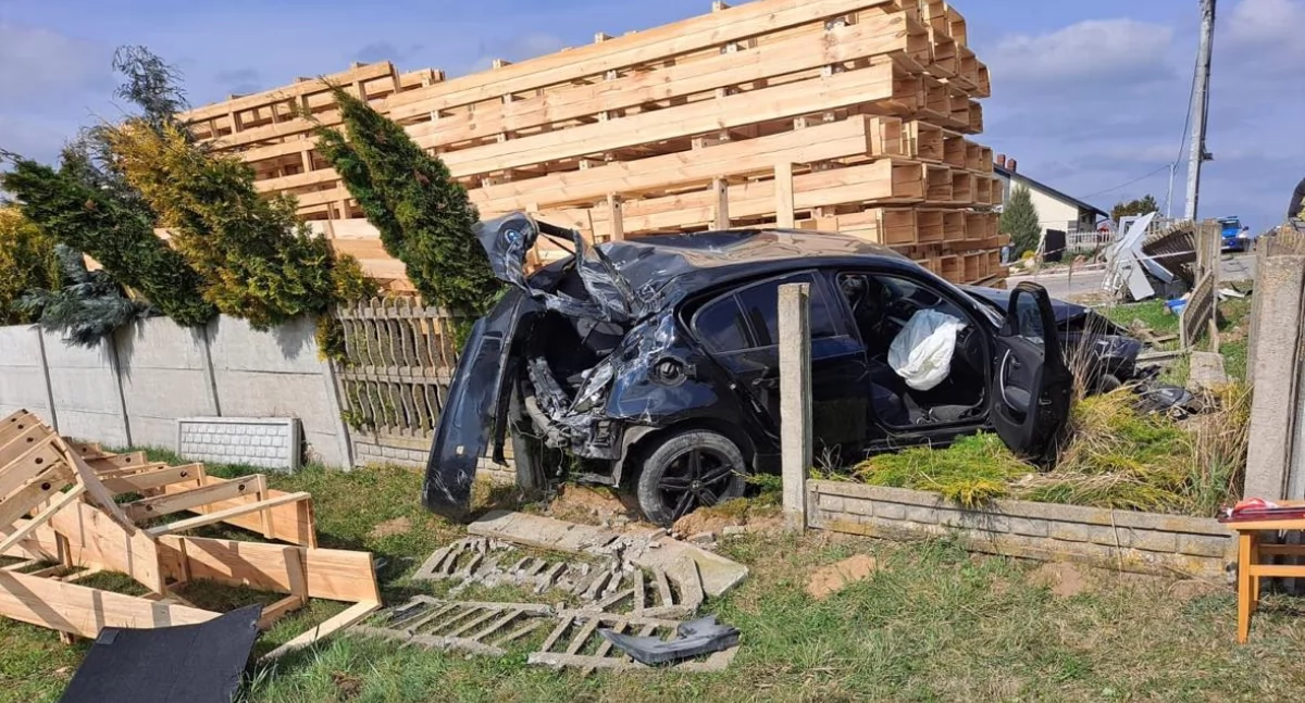 Wypadki drogowe, Zderzenie dwóch gminie Lisków pojazdach osoby dziecko - zdjęcie, fotografia