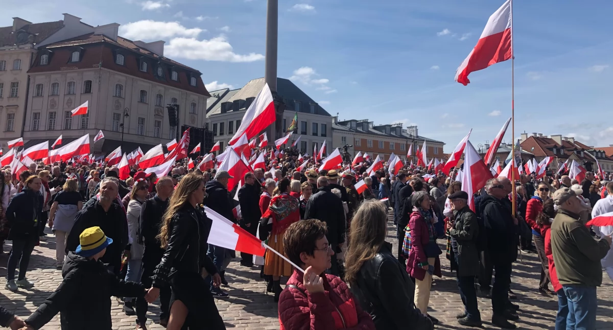 Święta i uroczystości , Kaliszanie Marszu lecia Królestwa Polskiego Warszawie - zdjęcie, fotografia