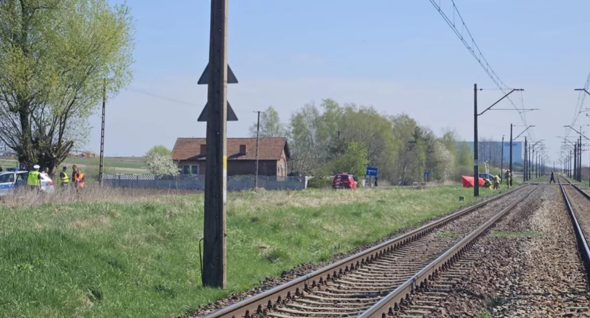Pożary - interwencje Straży Pożarnej, Tragedia torach powiecie kaliskim - zdjęcie, fotografia