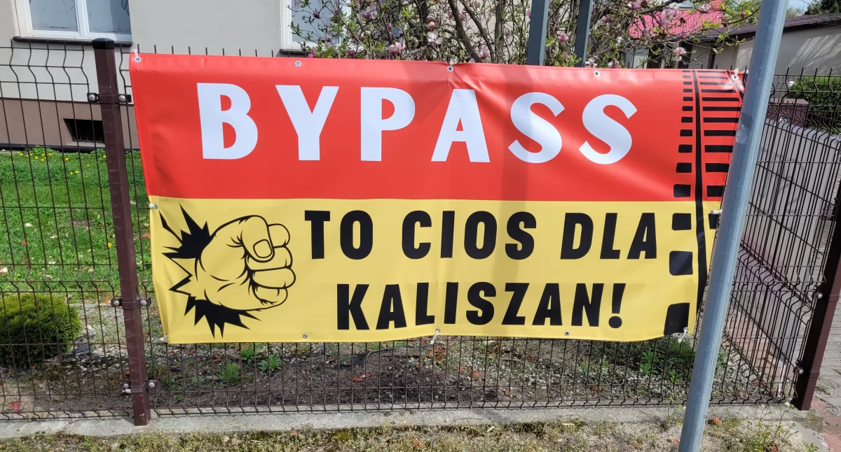 Polityka, miliardów bypass przez Kalisz! Protest mieszkańców Elektrycznej Malaperta Wojciecha Brudzewa - zdjęcie, fotografia