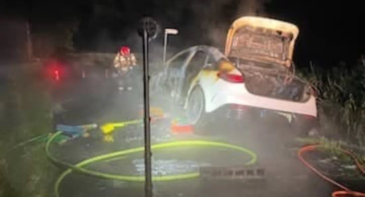 Pożar elektrycznego mercedesa