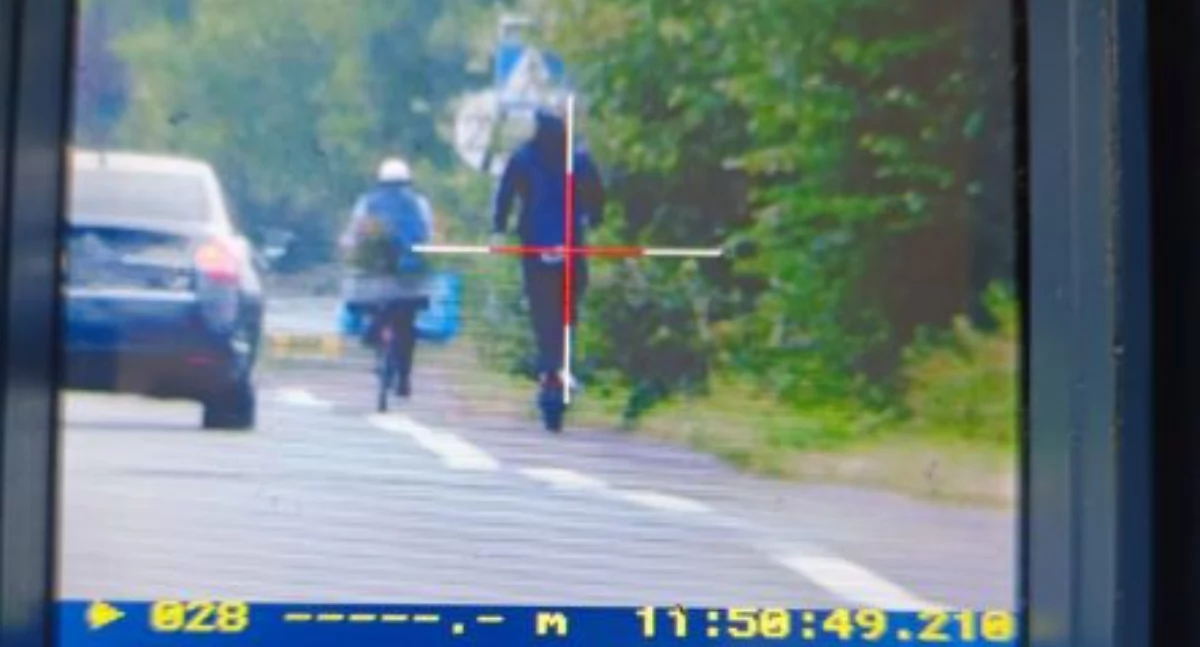 Policja - komunikaty , Przekroczył dozwoloną prędkość… hulajnodze elektrycznej „Zarobił” mandaty - zdjęcie, fotografia