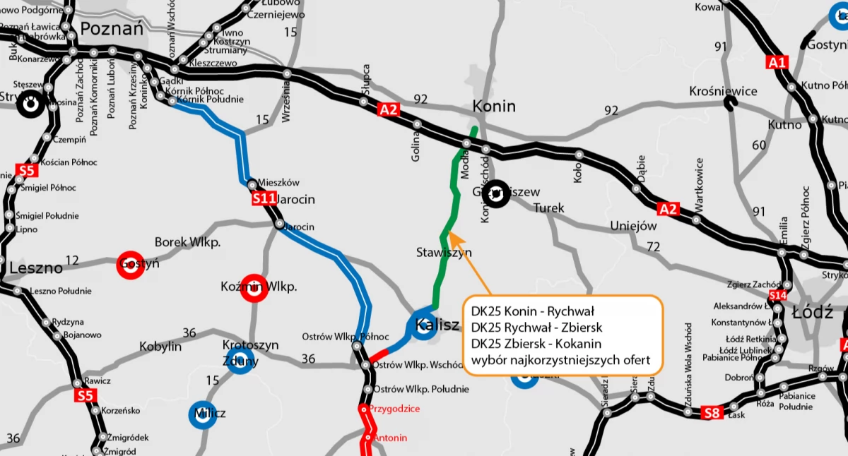 Transport, Rusza kolejny budowy czteropasmowej drogi Ostrowa przez Kalisz Konina - zdjęcie, fotografia