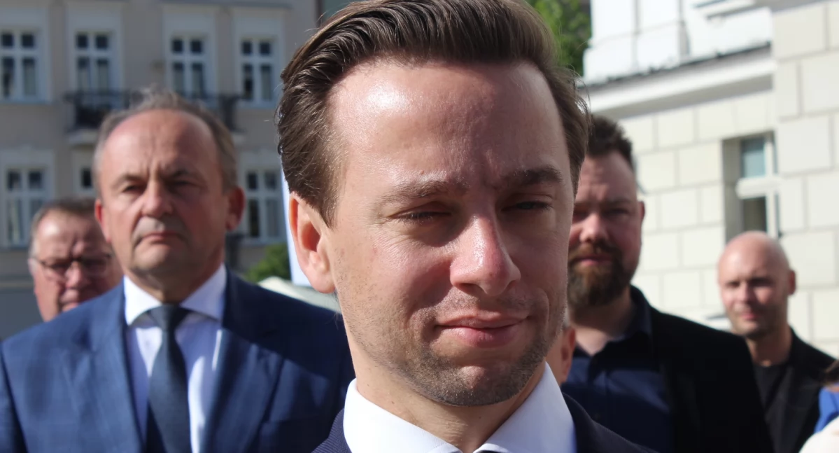 Krzysztof Bosak podczas wizyty w Kaliszu