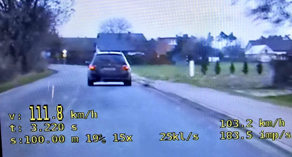 Policja - komunikaty , Pędził ponad setką obszarze zabudowanym Słono zapłacił - zdjęcie, fotografia