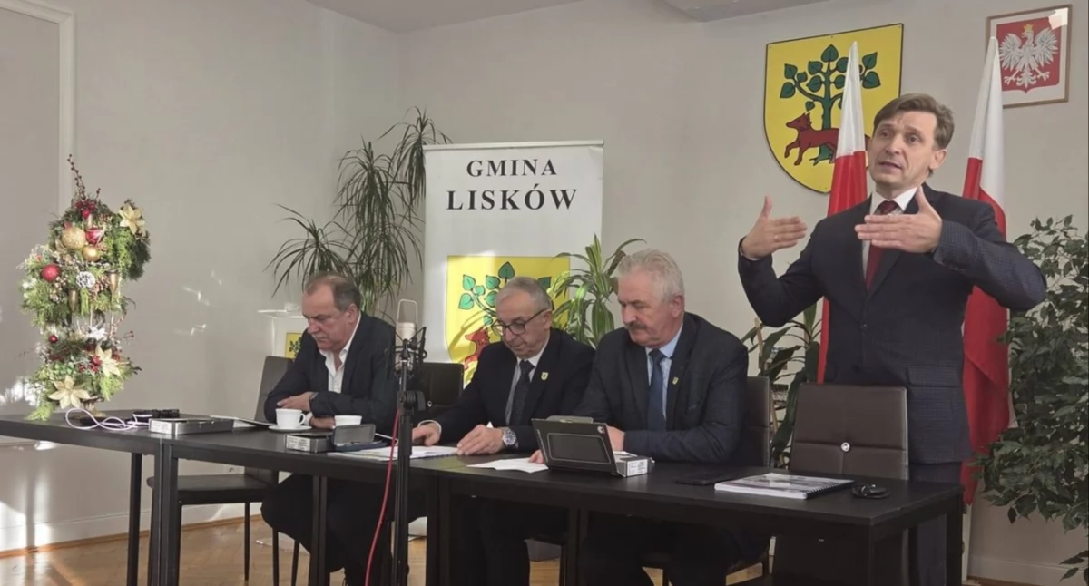 Region, Starosta kaliski radni powiatowi sesji Gminy Lisków - zdjęcie, fotografia
