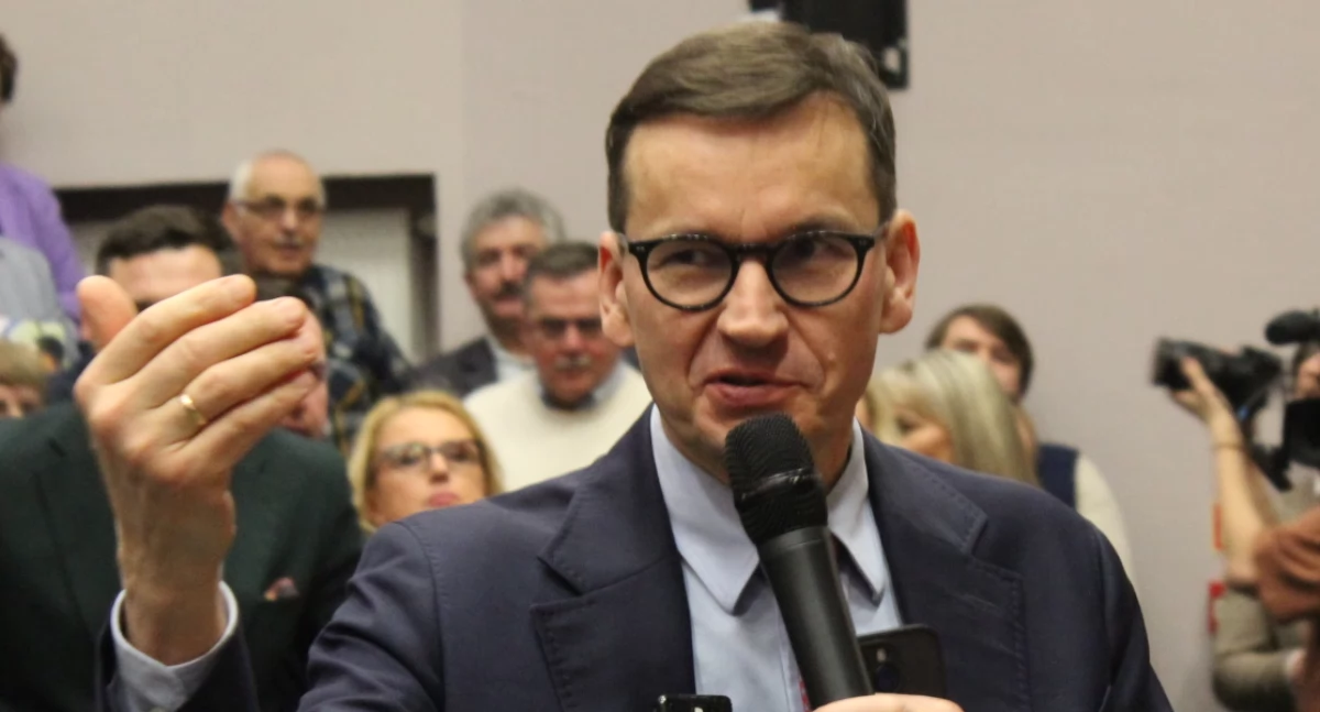 Polityka, Mateusz Morawiecki Kaliszu panie gdzie pieniądze - zdjęcie, fotografia