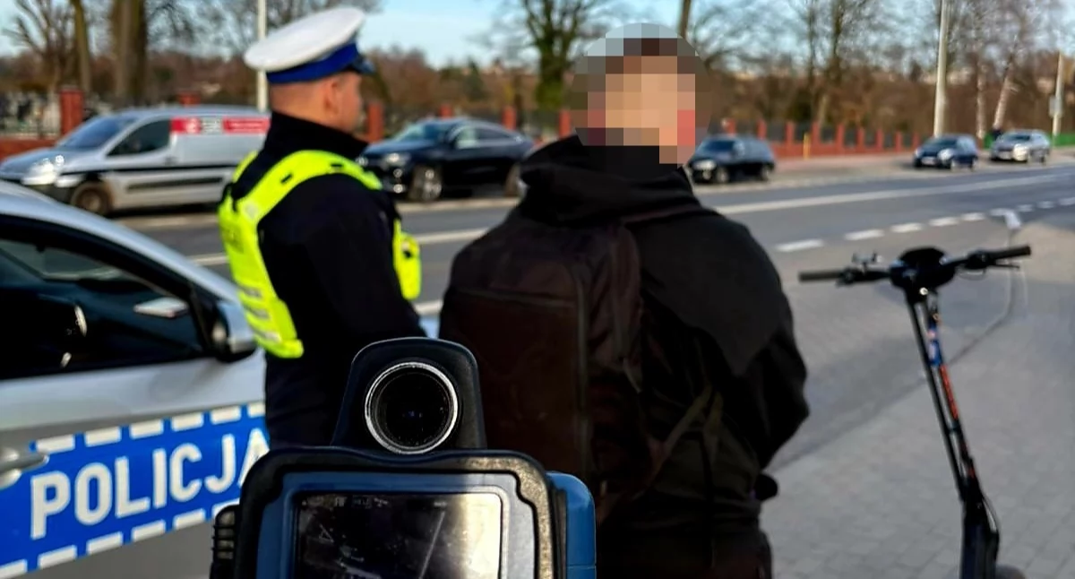 Policja - komunikaty , Hulajnogą niemal szybko Zareagowała policja - zdjęcie, fotografia