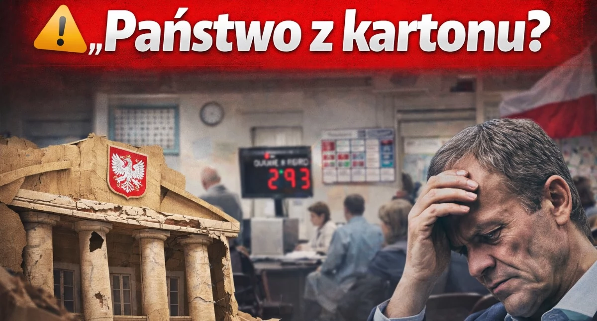 Polityka, „Państwo kartonu Lawina problemów uderza rząd Polacy tracą cierpliwość - zdjęcie, fotografia