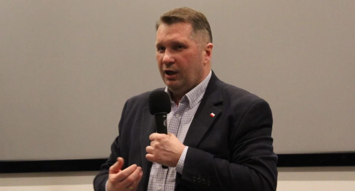 Prof. Przemysław Czarnek podczas ubiegłorocznej wizyty w Kaliszu