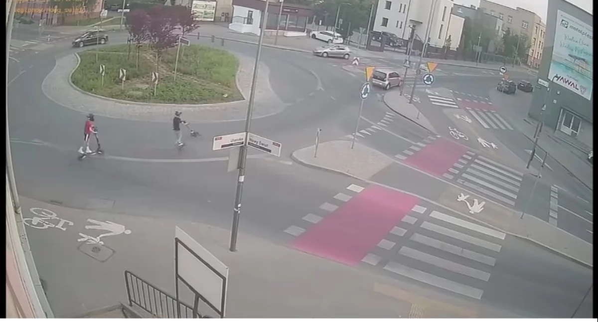 Policja - komunikaty , Niebezpieczne hulajnogi policja poszukuje sprawców zdarzenia - zdjęcie, fotografia