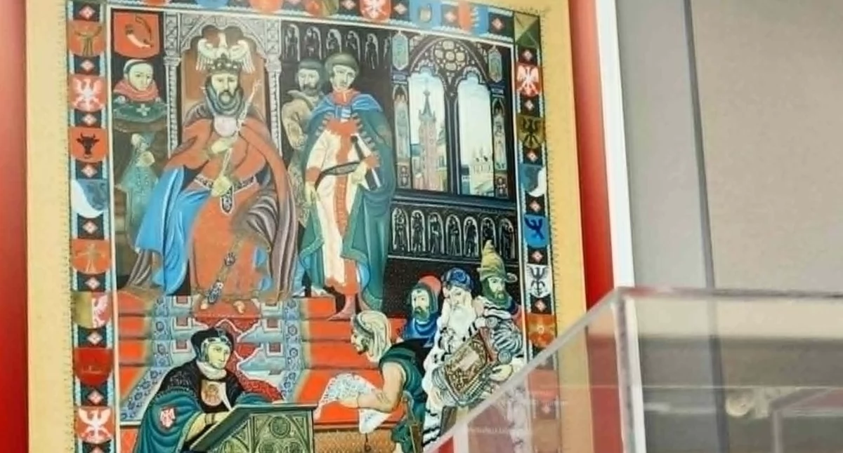 Atrakcje i Ciekawostki, Unikatowa ilustracja „Statutu Kaliskiego” Artura Szyka zbiorach - zdjęcie, fotografia