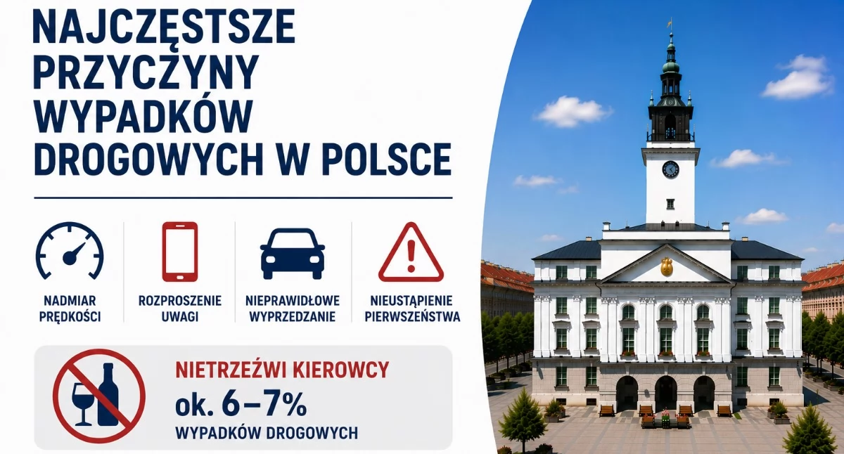 Ciekawostki, Najczęstsze przyczyny wypadków drogowych Polsce nietrzeźwych kierowców - zdjęcie, fotografia