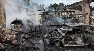 Pożar zabudowań gospodarczych w Jankowie 