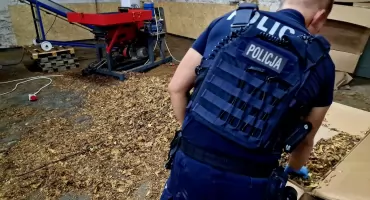 Kaliska policja zlikwidowała nielegalną fabrykę tytoniu. Niewiarygodne, gdzie próbowali ukryć się sprawcy