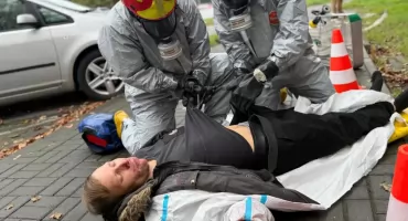 Atak nożownika, pożar hali OSRiR, wypadek cysterny. Intensywne ćwiczenia służb na terenie Kalisza