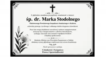 Nie żyje dr Marek Stodolny. Kondolencje składają Członkowie i Sympatycy Prawa i Sprawiedliwości.